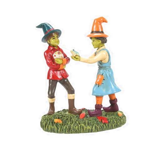Department 56 Snow Village Halloween The Squirting Frog Trick Figurine, 3.8 Inch, Multicolor