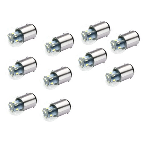 Aero-Lites - HIGH PERFORMANCE LED DESIGNS Aero-Lites.com #90 Miniature Bulb LED Replacement | 12/14 Volt AC/DC | Base Style: BA15D | Replaces Filament Bulbs: #90, #68, #96, #1178 ((04) Pure White; 10-Pack)