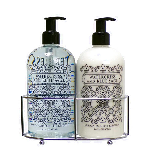 Greenwich Bay Trading 3 Pc Set - Watercress and Blue Sage Duo in Caddy