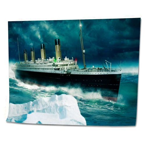 OEPWQIWEPZ Ship Ride Atlantic DIY Digital Oil Painting Set Acrylic Oil Painting Arts Craft Paint by Number Kits for Adult Kids Beginner Children Wall Decor