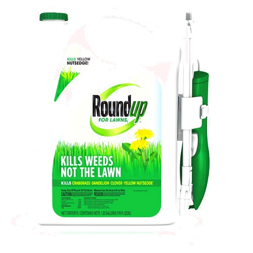 Roundup For Lawns1 Ready to Use - All-in-One Weed Killer for Lawns, Kills Weeds - Not the Lawn, One Solution for Crabgrass, Dandelions, Clover and Nutsedge, 1.33 gal.