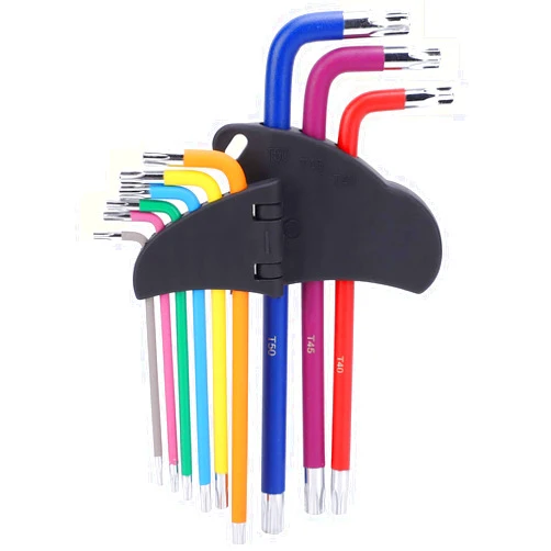 Weohoviy Hex Wrench bristol spline key wrench set, 9PCS Star Shaped Hex Socket Wrench Set Multicolor Hex Key Tools Set Spanner Repair Accessory