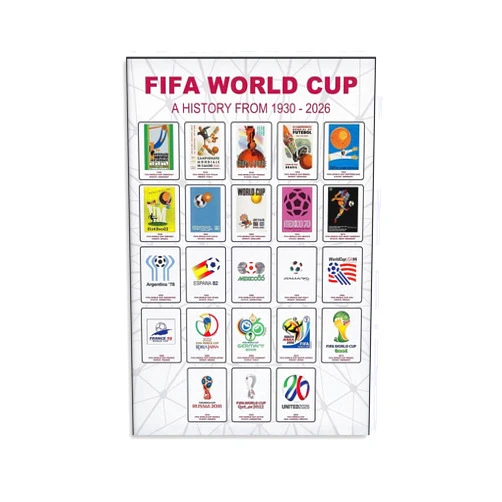 VSXLEOZ Soccer Poster History Of The World Cup Poster Gift Canvas Wall Art Aesthetic Decorative Painting Living Roomstylestyle 12x18inch(30x45cm)