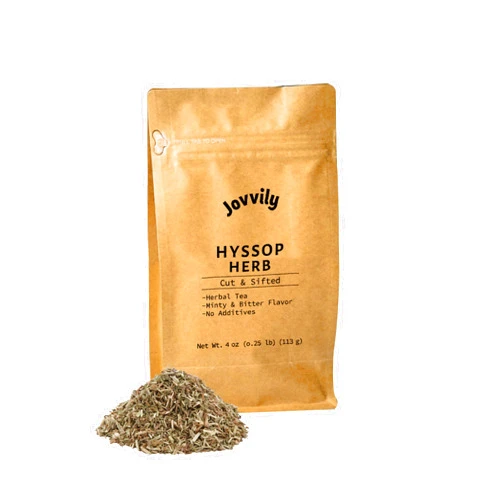Jovvily Hyssop Herb - 4 oz - Herbal Tea - Cut & Sifted