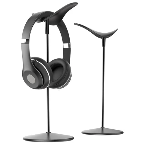 Lamicall Headphone Stand, Desktop Headset Holder - Desk Earphone Stand, for All Headsets Such as Airpods Max, HyperX Gaming Headphones, Beats/Sennheiser Music Headphones - Black
