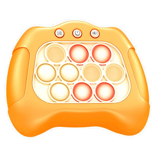 Homljie Handheld Games for Kids - Electronic Quick Push Bubbles Light-up Game Pop Fidget Toys for Toddlers - Birthday Gifts for Boys & Girls Age 3 4 6 7 8 9 10+ Year Old (Orange)