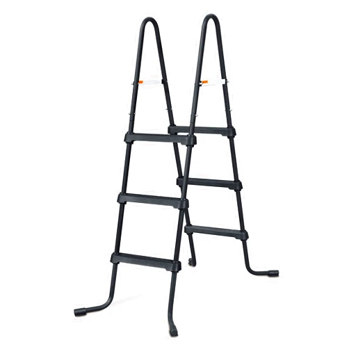 Funsicle SureStep 3 Step Lightweight Steel Outdoor Above Ground Swimming Pool Ladder with Non Slip Feet for Outdoor Use, Black