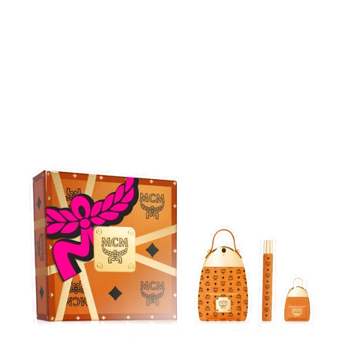 MCM Eau de Parfum 3 Piece Gift Set - Perfume Spray 2.5 Fl. Oz., Travel Spray 0.34 Fl. Oz., and Mini Spray 0.23 Fl. Oz. (Packaging May Vary - New Look. Same Product.)