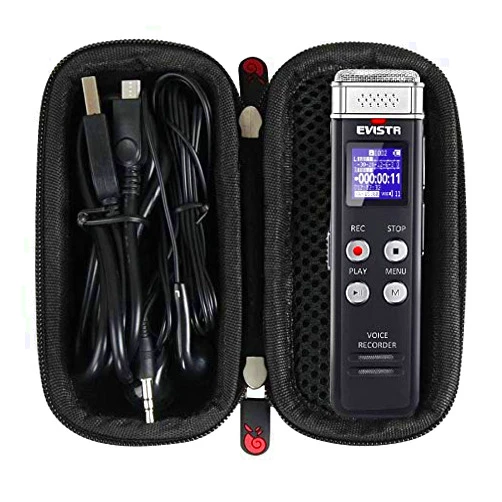 Hermitshell Hard Travel Digital Voice Recorder Case -Fits EVISTR 16GB / Sony ICD-PX370 / Sony ICD-PX470 / EVIDA Digital Voice Recorder Voice Activated Recorder (Only Case)