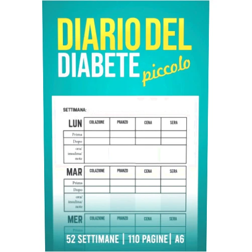 Italian Edition by Craftum (Author) Diario del Diabete Piccolo: Tascabile e Compatto A6 Giornaliero di monitoraggio dello Zucchero nel Sangue, 52 Settimane Diabetico Prima e Dopo il Pasto Fogli di Lettura del Glucosio. (Italian Edition)