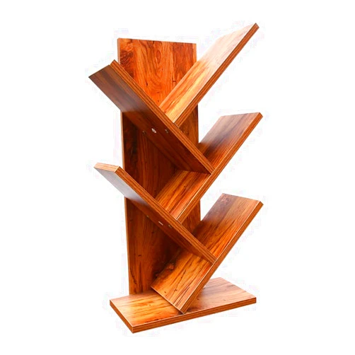 ASOFTY 4 Tier Tree Bookshelf, 4 Shelf Bookcase, Modern Book Storage, Display Floor Standing Shelf for Books, Book Organizer Shelves for Home Office, Living Room, Bedroom, Greige