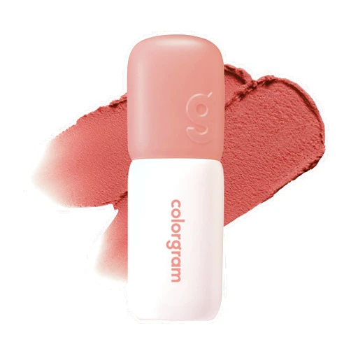 COLORGRAM NUDE BLUR TINT 03 LOVELY FIG | K-Beauty Makeup, Soft-Focus Matte Lip Stain, 2-in-1 Lip & Cheek