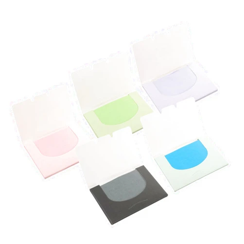 Healeved 500 Pieces Facial Oil Blotting Paper Linen with Rose Lavender Green Tea Unscented Fragrances Oil Absorbing Tissues for and Gentle Facial Clean Blotting Portable for Random Color