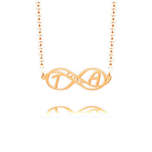 CLY Jewelry Sterling Silver Infinity Heart Shaped Initial Custom Name Necklace for Women Girls Couple Gift