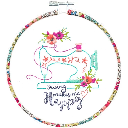 DIMENSIONS Sew Happy Needlepoint Embroidery Kit with Pattern and Die-Cut Felt, Finished Project 6
