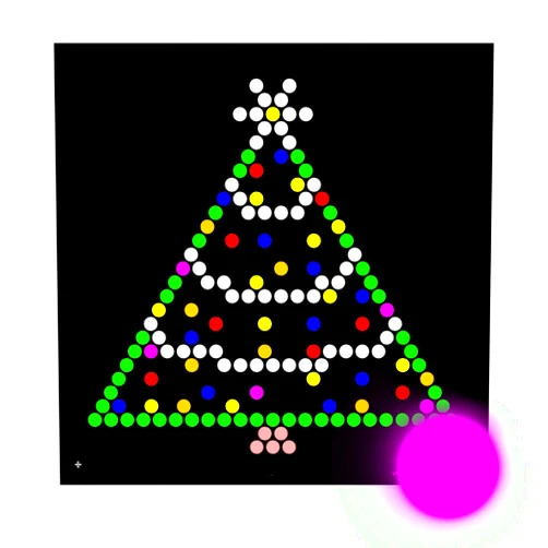 IllumiPeg Holiday Refill templates for Lite Brite Cube, Flat-Screen, and Four Share (10 Sheets, 7x7)