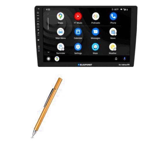 BoxWave Stylus Pen Compatible with Blaupunkt SAN Andres 970 (9 in) - FineTouch Capacitive Stylus, Super Precise Stylus Pen - Champagne Gold