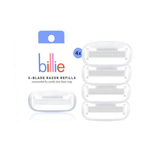 Billie Women’s Razor Blade Refills - Premium Quality 5-Blade Cartridges - Nickel-Free - Dermatologist-Approved - For a Smooth Shave - Pairs with the Billie Women’s Razor - 4 count