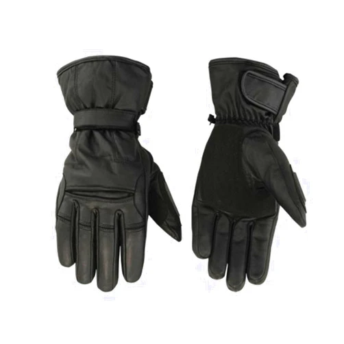 DS Daniel Smart Daniel Smart Men’s Leather Gloves – Aniline Cowhide Leather Motorcycle Gloves with Rain Wiper and Gel Palm