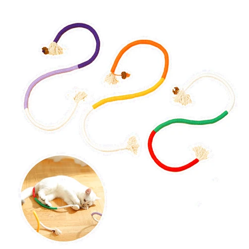 Lanyihome Cat Bite Rope Toys with silvervine fruit ball, Cat Chew Toys Teeth Cleaning, Cat Toys for bored adult indoor cats, Good for Cats Kittens Kitty Interactive and self play, 3 Pack
