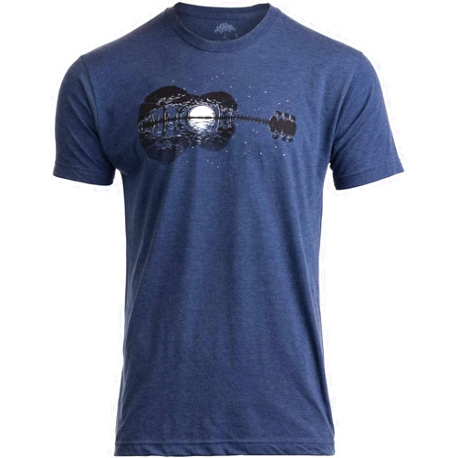 Ann Arbor T-shirt Co. Guitar Player Tee Shirts | Acoustic, Electric, Rock, Bass, Banjo, Ukelele Guitarist Music T-Shirt for Men Women