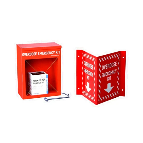 Windy City Cabinet | Locking OD Cabinet & Sign Bundle | High Visibility Cabinet for Emergency Supplies (OD Kit Not Included)