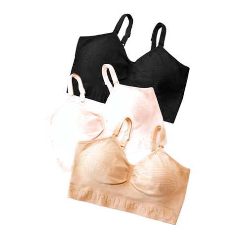 Kindred Bravely 3-Pack Hands Free Pumping Bra Wash, Wear, Spare Bundle (X-Large)