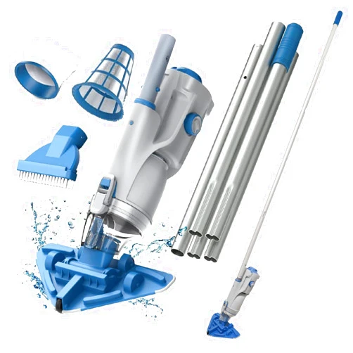 KOKIDO Cordless Pool Vacuum with 72” Pole, 2 Filters, Moderate Suction, 2 Interchangeable XL and Spot Heads, Rechargeable Handheld Vac for Small Above & Inground Pools, Spas Hot Tubs Xtrovac310