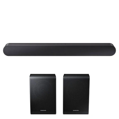 SAMSUNG HW-S50B 3.0ch All-in-One Soundbar w/Dolby 5.1 DTS Virtual:X Bundle SWA-9200S Wireless Surround Speakers