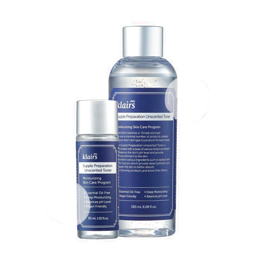 DearKlairs [DEARKLAIRS] Supple Preparation Unscented Toner Set, Soothing, Fast Absorbing, Non-Irritating, Fragrance-Free, Calming, K-Beauty Skincare Routine, Sensitive Skin Friendly