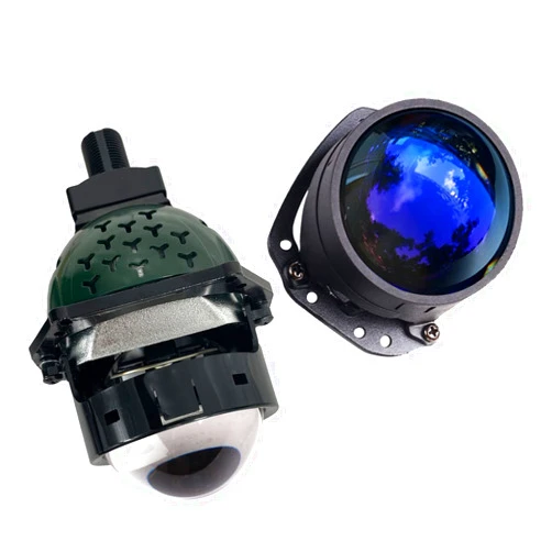 Gzminjie 3.0 Inch Bi-LED Projector Lens with High Low Beam - 140W 25,000LM 6000K White Focus Beam DOT Approved Clear Cut off Line No Blind Oncoming Car Upgrade Bi-Xenon Projector Lens