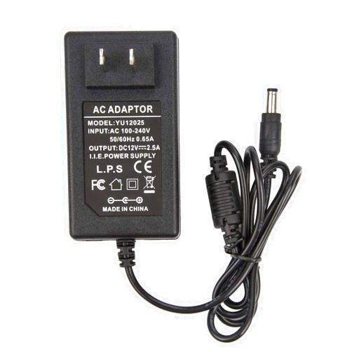 COOLM 12V 2.5A Power Adapter - COOLM AC 100-240V to DC 12V 2500mA Power Supply Transformer Charger 12V/2.5A for　Analog DVR NVR HVR CCTV Security Camera/RGB LED Strip Lights