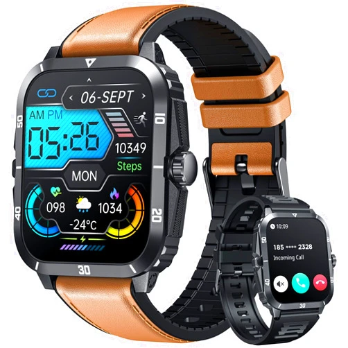 NONGAMX Smartwatch for Men Android iOS Phones: Smart Watch Fitness Tracker 2.0
