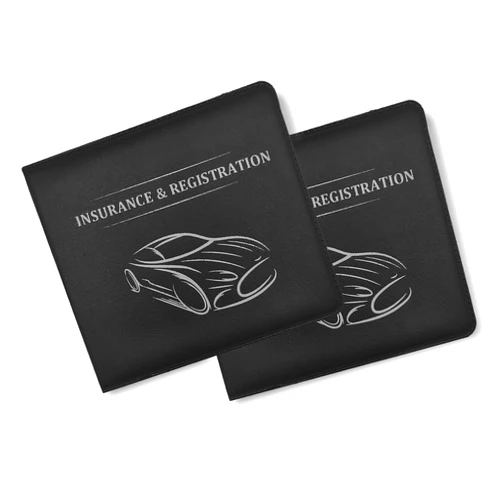 USTOPF1T 2PCS Car registration and insurance card folder, PVC Rubber Organizer Card Case, Multifunctional Driver's License ID Card protector, Suitable for Cars, Trucks, SUVs and Other Vehicles