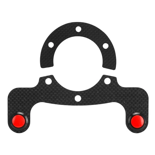 KIMISS Steering Wheel Horn Button, Carbon Fiber External Horn Button Kits for OMP/Nardi/ 6 Bolts Steering Wheel