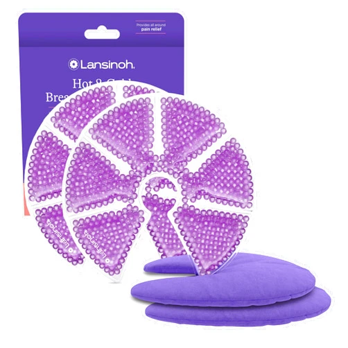 Lansinoh Breast Therapy Packs with Soft Covers, Hot and Cold Breast Pads, Postpartum Relief, Breastfeeding Essentials for Moms, 2 Pack