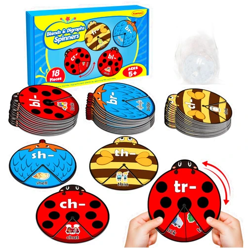Kasfalci Blends & Digraphs Cards, Phonics Games,Speech Therapy Toys for Toddlers Kids,Learn to Read, Spelling Reading Learning Sight Words Games,Kindergarten Preschool Learning Activities Educational