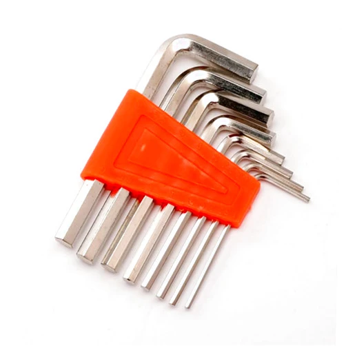 ASEANAO 8 Pieces Hex Key Wrench Set 1.5mm-6mm Metric L Shaped Long Arm Repairing Tool Wrenches