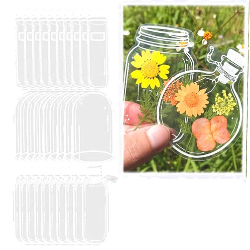 SyangKaitian 30Pcs Transparent Dried Flower Bookmarks, DIY Handmade Natural Flower Reading Mark,30Pcs Transparent Dried Flower Bookmarks Homemade Beautiful Flower Bookmarks DIY Dried Flower Bookmark G