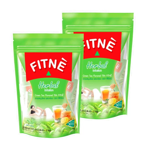 FITNÈ FITNE Green Tea Herbal Honey Lemon With Garcinia Senna Infusion Gentle Detox Cleanse High Antioxidant No Calories Stevia Sweetener, 60 Tea Bags