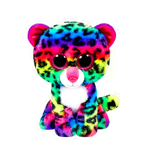 Yuanpulalala Beanie Baby Dotty Colored Leopard Animal Plush Doll (6inch)