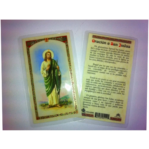 Kellkin Holy Prayer Cards for San Judas (Saint Jude) in Spanish.