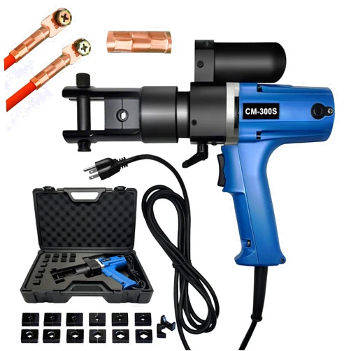 Crafthydro Hydraulic Cable Lug Crimping Pliers Tool, 13 Molds(9AWG to 600MCM) Cable Wire Battery Crimping Tool Kit, 75KN Electrical Hydraulic Cable Lugs Crimpers with 2.8m Wire