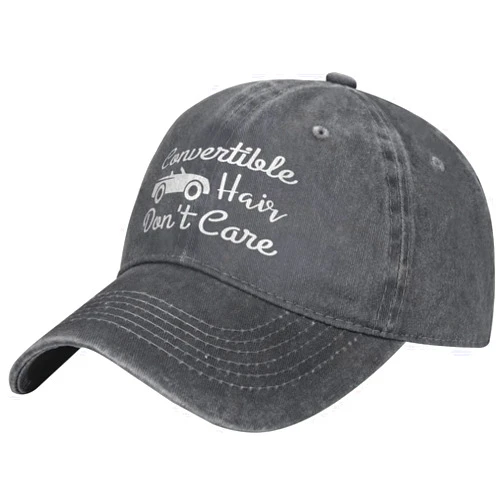 GERRIT Convertible Hair Don't Care Cowboy Hat Outdoor Leisure Adjustable Cowboy Hat Unisex Black