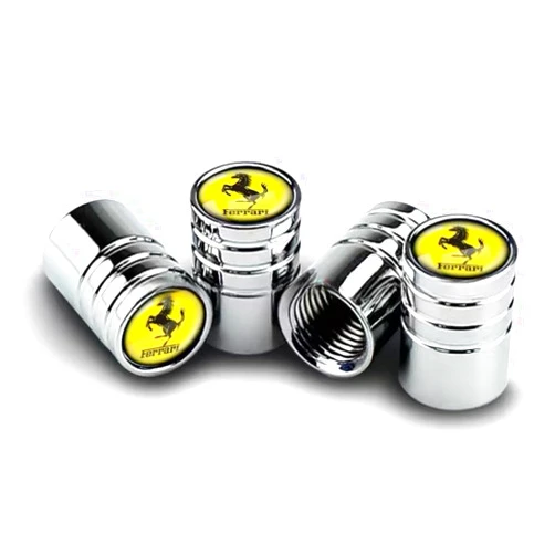 FYTSA 4 pcs Car Wheel Tire Valve Caps for Ferrari California/California 30 2008-2014,Aluminium alloyCover Waterproof Dust-Proof Seal Easy Operation Tyre Caps Replacement Accessories,F