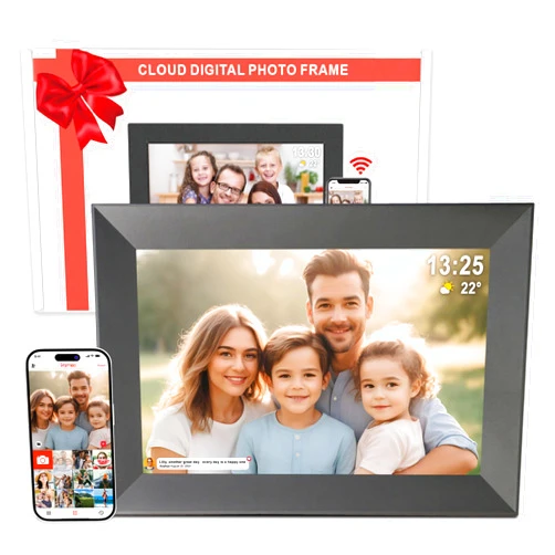 Yamemo 32GB Frameo Digital Frame WiFi Digital Picture Frames Load from Phone,Frameo 10.1 inch Smart WiFi Digital Photo Frame,1920x1280 HD IPS LCDTouch Screen,Electronic Picture Frame Auto-Rotate-Black