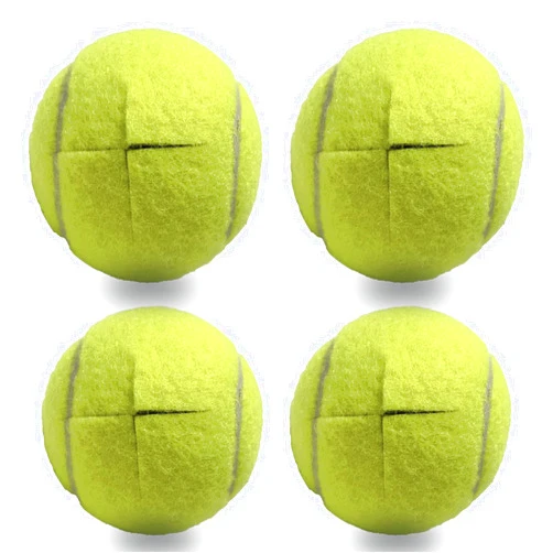 RMAMSCOV Pre-Cut Walker Tennis Ball Glides, 4 PCS Walker Glide Balls with 2 inch Precut Opening for Easy Installation, Universal Precut Glide Balls for Walkers Legs Furniture Leg Floor Protection(Yellow)
