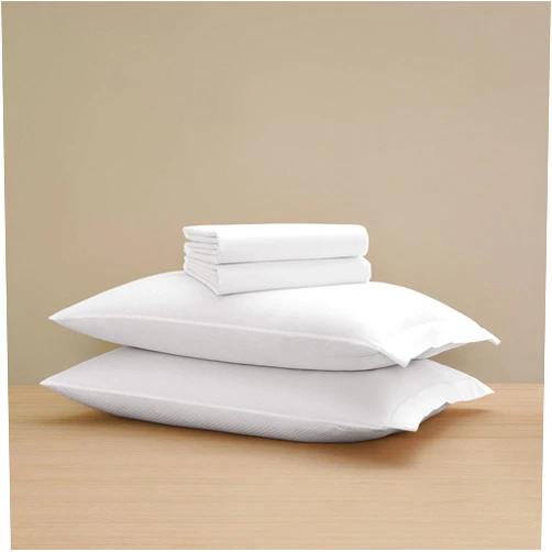 H by Frette Checkered Sateen Classic Sheet Set (Queen) - Luxury All-White Bedding Sheet Set/Includes Pillowcases, Top Sheet, and Fitted Sheet