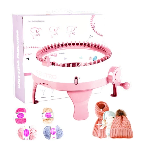 RVtiooy SENTRO Knitting Machine, 48 Needles Knitting Machine, Smart Loom with Row Counter, Knitting Machines for Adults and Kids DIY Scarf Hat Socks Gloves, for Beginners(W48)