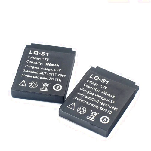 HTRN LQ S1 3.7v 380mAh Smart Watch Battery,Li-Ion Replacement Battery for Smart Watch DZ09 V8 Battery 2Pcs